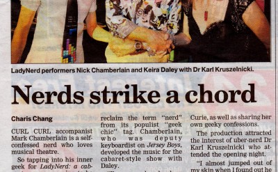 Manly Daily - Manly Daily for Sydney Fringe 2011. Yep, 'Nick' and I totally met Dr Karl! 